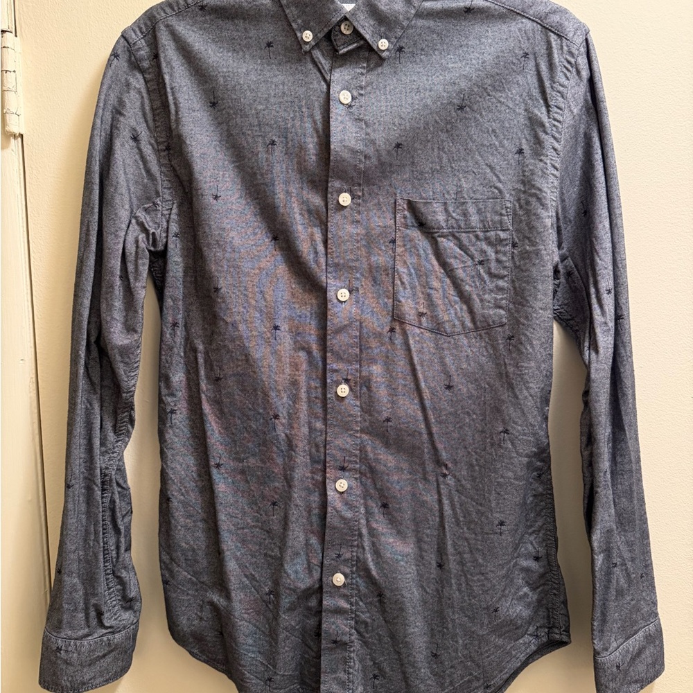 Goodfellow & Co Dark Gray Button-Down Shirt | Small